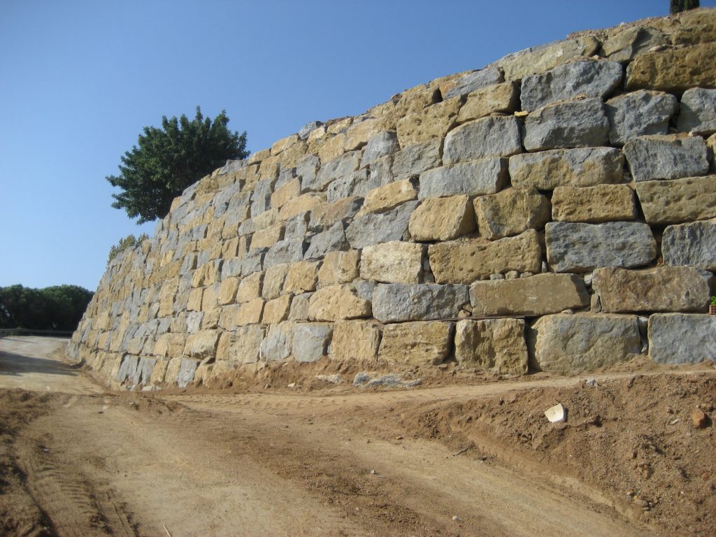 Construcción de muros de contención